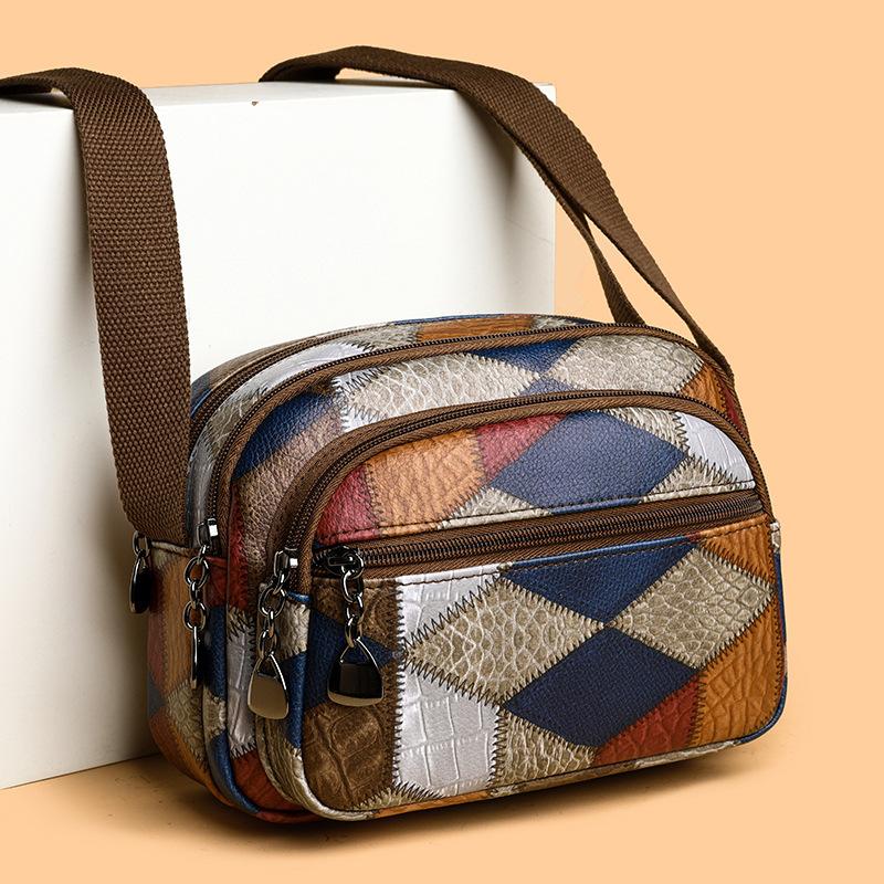 

High Quality Solid Color PU Leather Shoulder Bag Old Mey Crossbody Bags Women Large Capacity Ladies Handbags Female Tote Sac