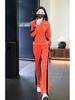 Popular Women's Spring & Autumn Tracksuit Set: Fashionable Hoodie & Wide-Leg Pants for Middle-Aged Mothers – 2025 Collection