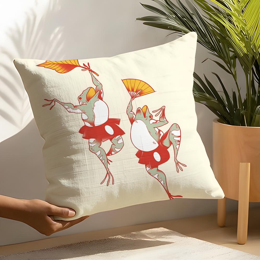 Retro Japanese Style Prints Pillow Case Home Living Room Decoration Linen Pillowcover Pillow Cases Cushion Cover