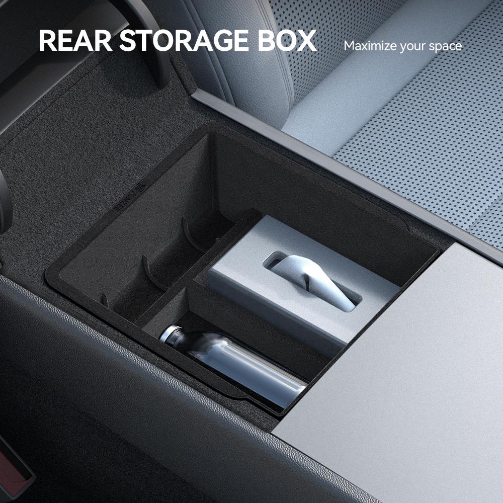 YZ For Tesla Model 3 Highland 2025 Model Y 2025-2025 Center Armrest Hidden Storage Box Cup Holder Console Organizer Accessories