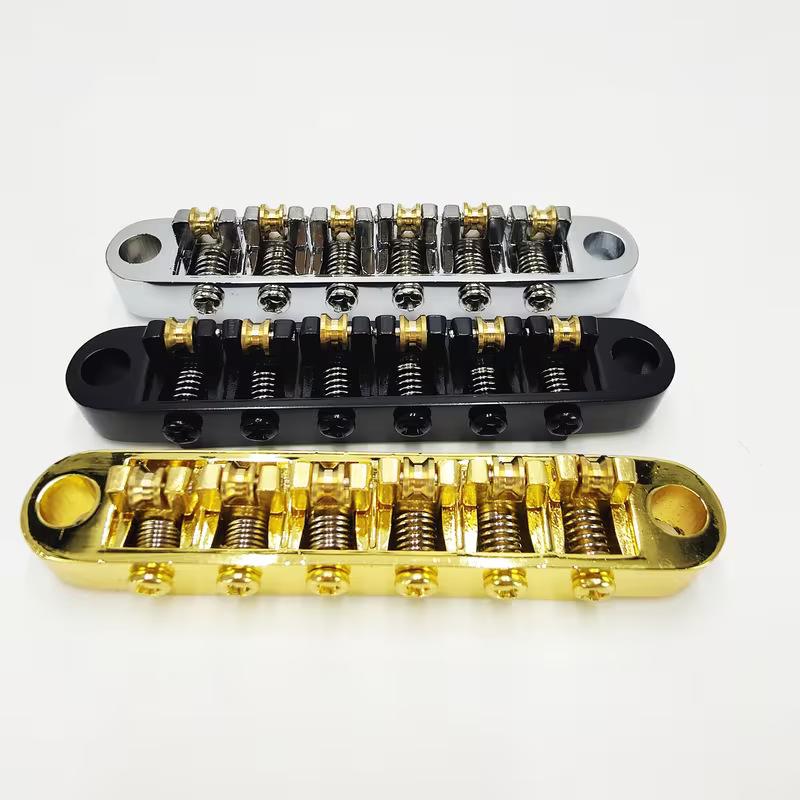Electric Guitar Roller Bridge & Tailpiece for ES335: Complete Upper & Lower Saddles Set