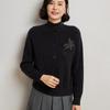 BC Style Cashmere Cardigan: Elegant Autumn/Winter Embroidered Floral Wool Knit Jacket for Women