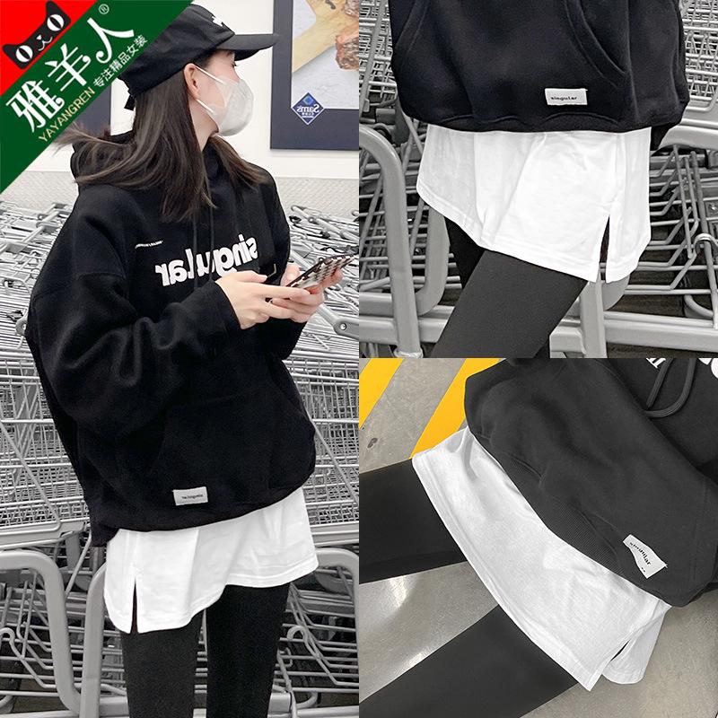 

Универсальная удлиненная толстовка для женщин - больших размеров, белая, идеально подходит для весны, осени и зимы XL (recommended 113-145 lbs)