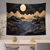 1pc Moonlit Night Scene Tapestry, Made of Polyester Fabric, Machine Washable, Suitable for Bedroom and Living Room Decoration.