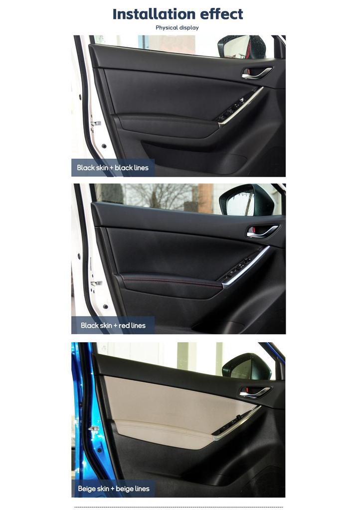 Leder Türverkleidungs- & Armlehnenabdeckungen für 2012-2016 Mazda CX-5 Gen 1 Innenräume