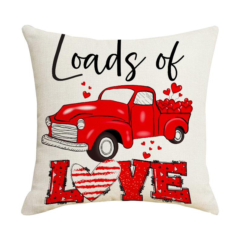 

Новая подушка на День святого Валентина с принтом «Любовное письмо», простая и универсальная льняная подушка 45 * 45Cm