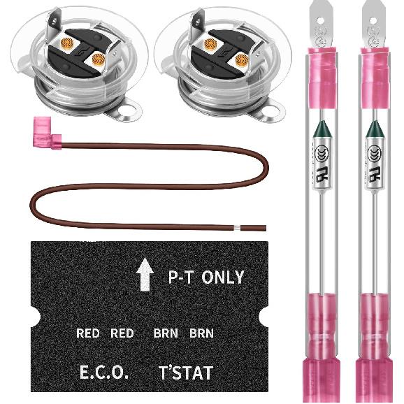 RV Water Heater Thermal Cutoff Kit - ECO Thermostat Assembly - Compatible with Atwood 91447 93866 Models # GCH6-4E GCH6-6E G6A-7E G6A-8E GC6AA-9E