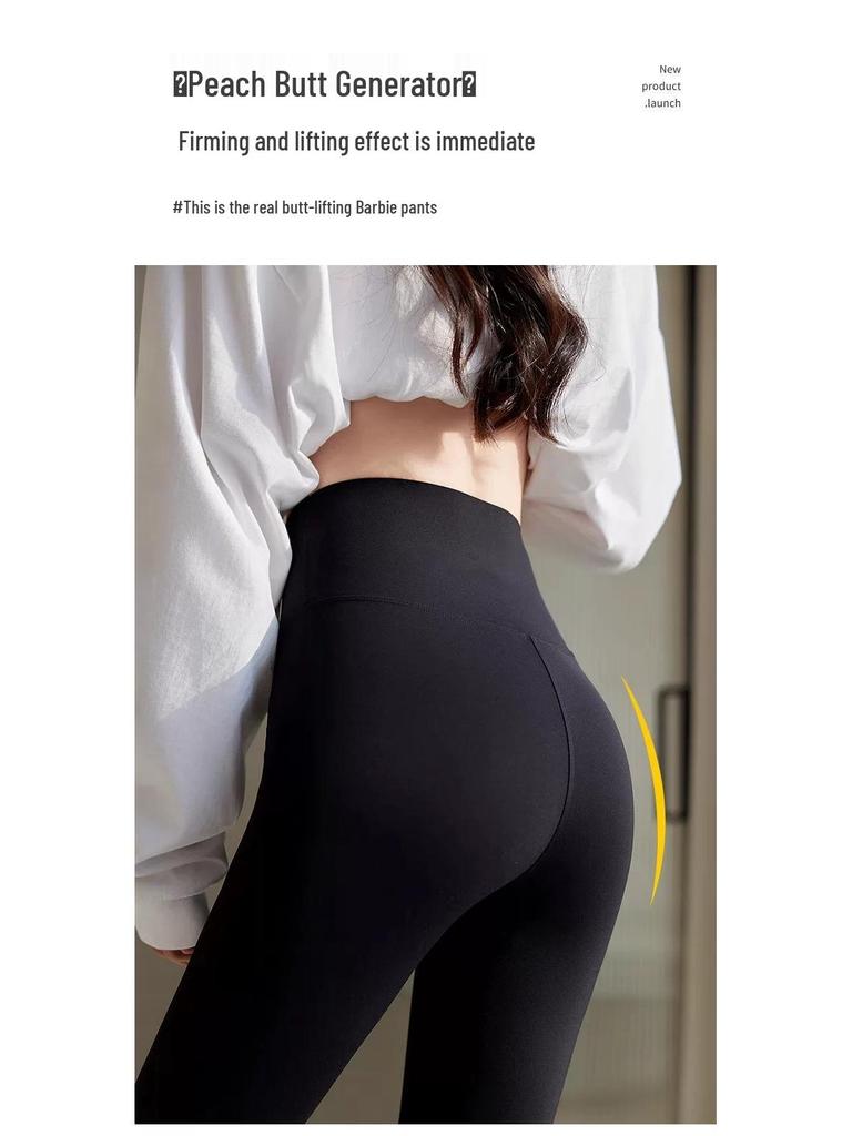 Women's Gray Plus Size Yoga Pants - Thickened Velvet for Spring, Autumn, and Winter