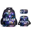 Avatar3 Feuer und Glut, Cooler Sci-Fi-Stil, Große Kapazität, Verschleißfeste Schultasche, Umhängetasche, Federmäppchen, Dreiteiliges Set