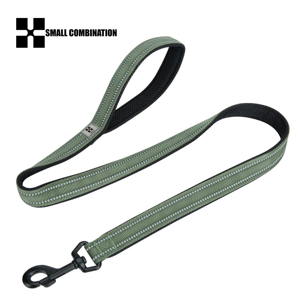 

SMALL COMBINATION Reflective Dog Leash nylon light strong for small medium large Pet dog training leash black outdoor Walking S 1.5cmX115cm зелёный