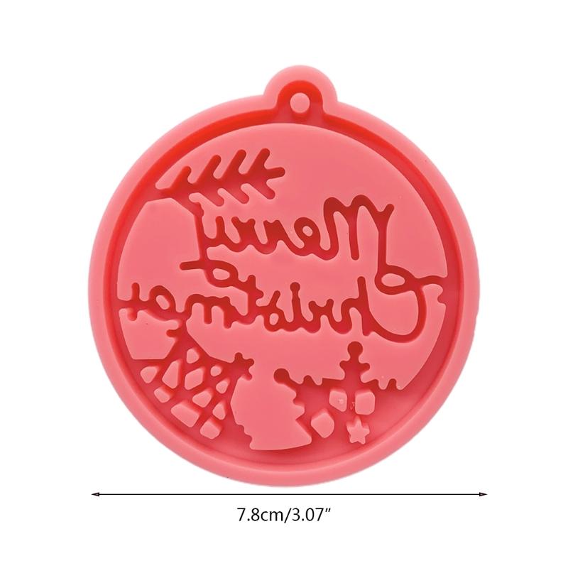 DIY Christmas Keychain Silicone Epoxy Mold DIY Keychain Pendant Jewelry Crafting Mould for Christmas Love Gift Craft