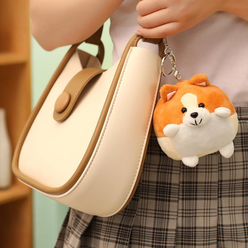 Superior-Grade Kawaii Premium-Quality Corgi Top-Grade Dog Top-Grade Plush High-Standard Pendant Premium-Quality Plush Top-Grade Toy First-Class Bag