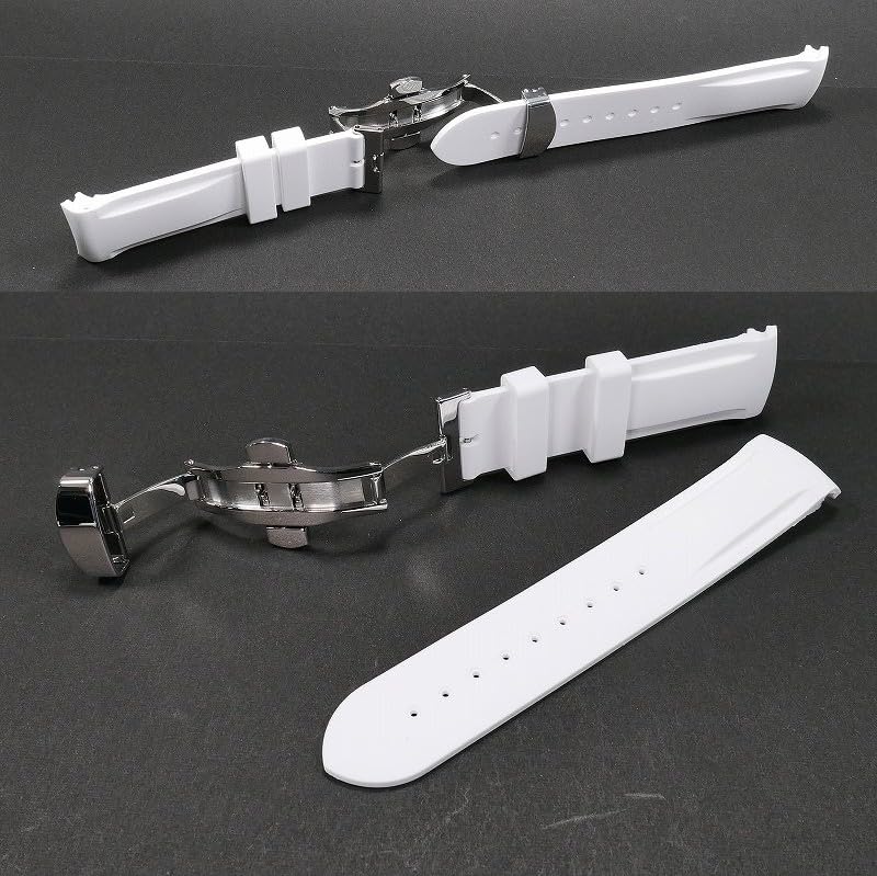 Swatch X OMEGA Exclusive Rubber Strap with D-Buckle (White)