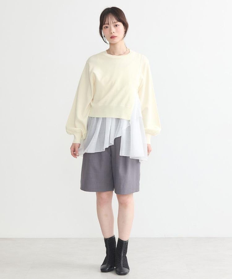 music Sweatshirt set of side slit knit and flare tank for ivory [earth & ecology] 2 women,