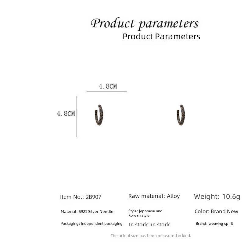 Trendy High-End Full Diamond Circle Earrings