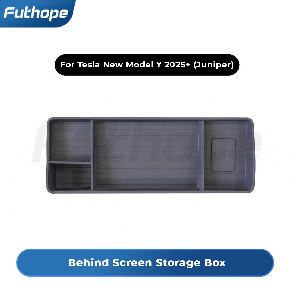 

Futhope Silicone Dashboard Storage Box for Tesla Model Y Juniper ETC Tissue Box Storage Glasses Decorations