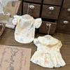Pet Spring and Autumn Sweet Floral Tank Top Skirt Cute Bottom Shirt Cat Teddy Dog Clothes for Small Dogs Puppy Clothes