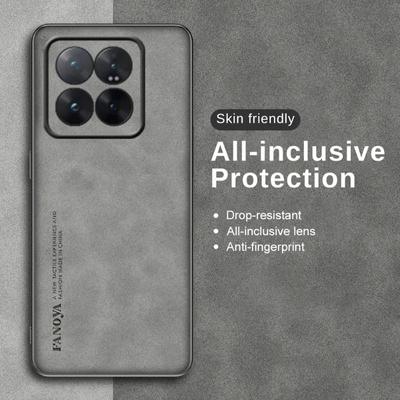 Etui ze skóry owczej do Xiaomi 14T Pro 14 T Matowa ochrona aparatu TPU Miękka krawędź Odporny na wstrząsy zderzak do Xiaomi Mi 14T 13T 12T 11T 10T Pro