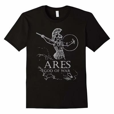 Design Cool Zeul Războiului Mitologie Greacă Ares Tricou. Tricou pentru bărbați cu mânecă scurtă din bumbac de vară, cu decolteu O, S-3XL