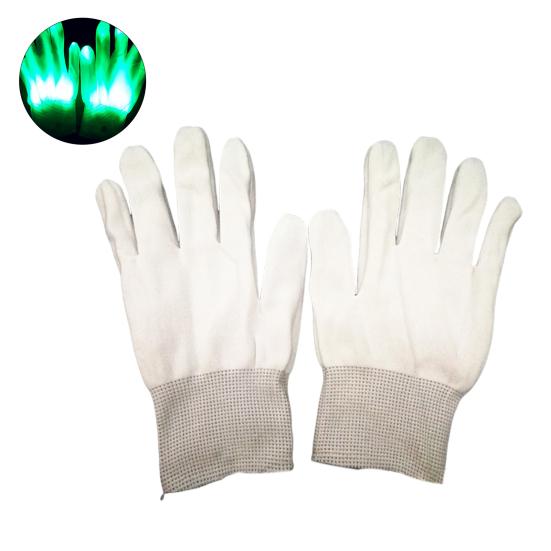 1 pár LED klubových rukavic Nastavitelné režimy blikání Protiskluzové Knoflíkové baterie