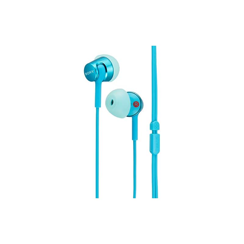 Sony MDR-EX155 Wired Earphones: In-Ear Type, Light Blue (MDR-EX155 L)