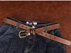 Women's Retro Bronze Buckle Leather Belt: Versatile Genuine Cowhide Pin Buckle in Hong Kong Style