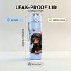 1PC Bow Dachshund Dog Portrait 750ml Color Plastic Sports Water Bottle Leakproof Flip Straw Lid Suitable for Sports Office Home Use