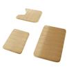 3Pcs/Set Bath Rug Anti-Slip Bathroom Floor Mat U-Shaped Toilet Rug Absorbent Rectangular Mat for Bathroom Sink Shower Door
