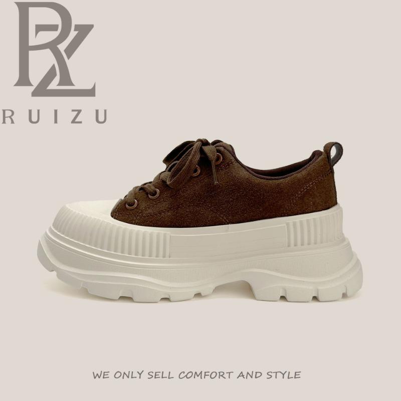 8 Heightened Thick-soled Muffin Shoes for Women's Spring New Matte Fashion Casual Sports Versatile