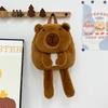 Cartoon Capybara Plush Backpack Long Leg Cute Shoulder Bag Student Bag Capybara Plush Bag  School
