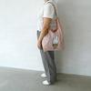 Miffy Tote Bag [Shopper Bag with Strap] 2-Way Handbag, Shoulder Bag, Sub-Bag, Eco Bag, Foldable, Lightweight, Strawberry