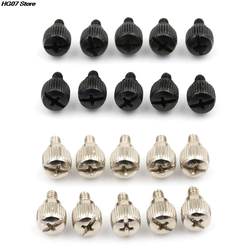 10pcs M3.5 6 #-32 Computer Case Screws Black Or Nickel Computer Case Screws Adjustment Screws Hand Tighten Thumb Screws