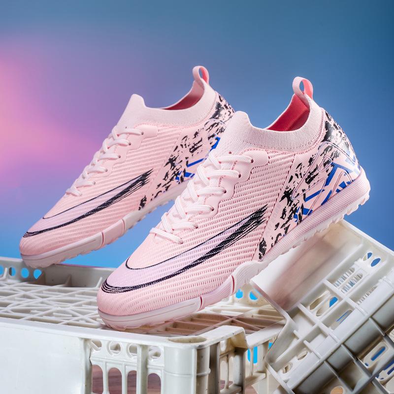 Low-top Football Shoes Men and Women Youth Training Long Nails TF Broken Nails Artificial Turf Football Shoes