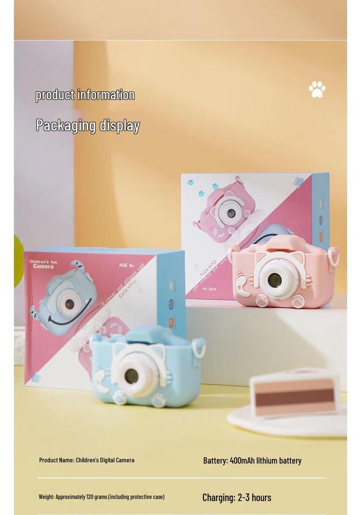 Kids' Dual-Lens HD Camera for Photos & Videos - Ideal Birthday Gift for Girls, Campus X2-M
