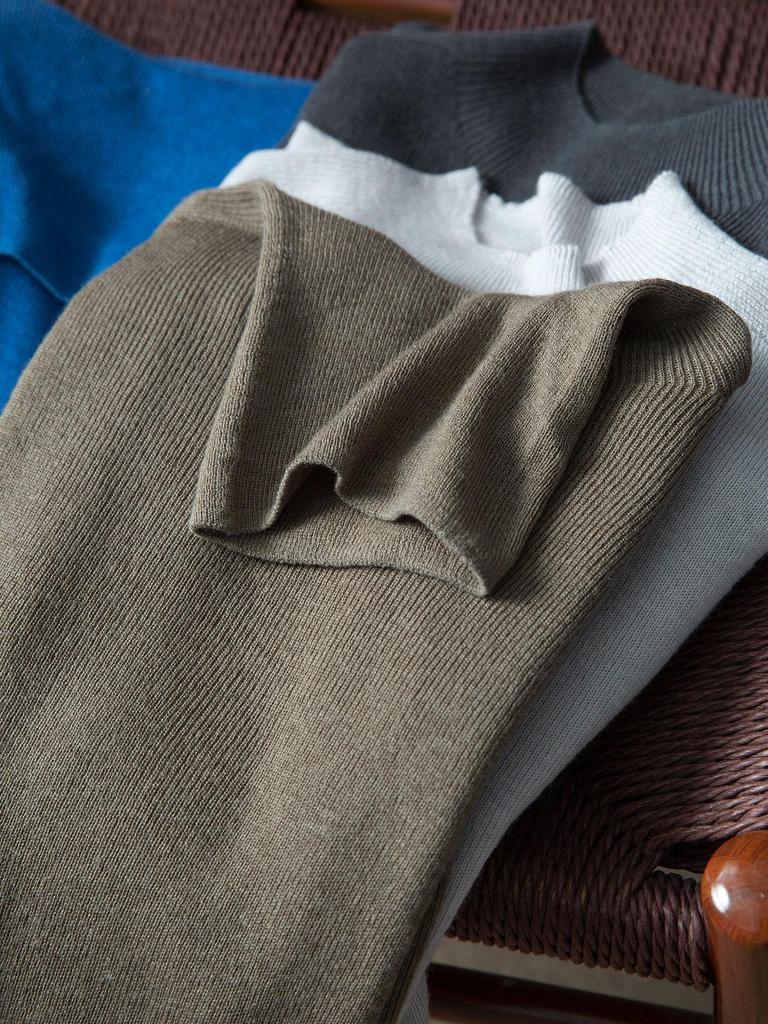 Skin-Friendly Seamless Merino Wool Base Layer Knitwear - Half & Full High Neck