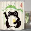 Cute frog shower curtain - bathroom waterproof fabric - perfect for fun and whimsical decorations