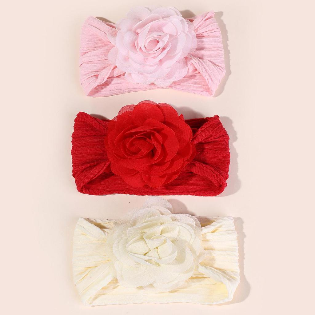 Soft, Skin-Friendly Baby Headband Set with Elastic Chiffon Flower, Cute Hair Accessories