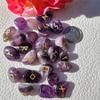 AEE2-25Pcs Natural Amethyst Rune Stone Irregular Divination Agate Rune Gift Decoration