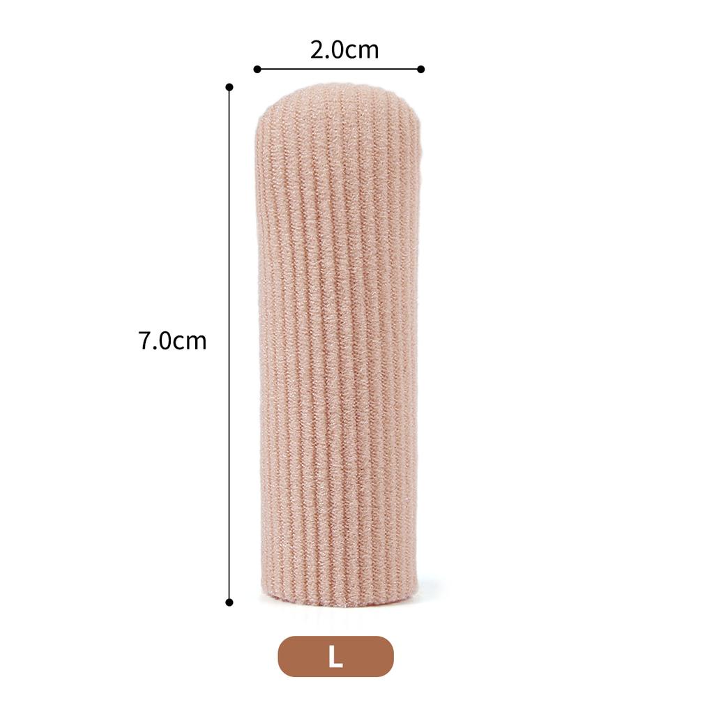 Closed-Toe Fibrous Cuttable Toe Protectors - Finger & Toe Anti-Chafing, Blister Prevention, Moisturizing & Corn Relief Sleeves