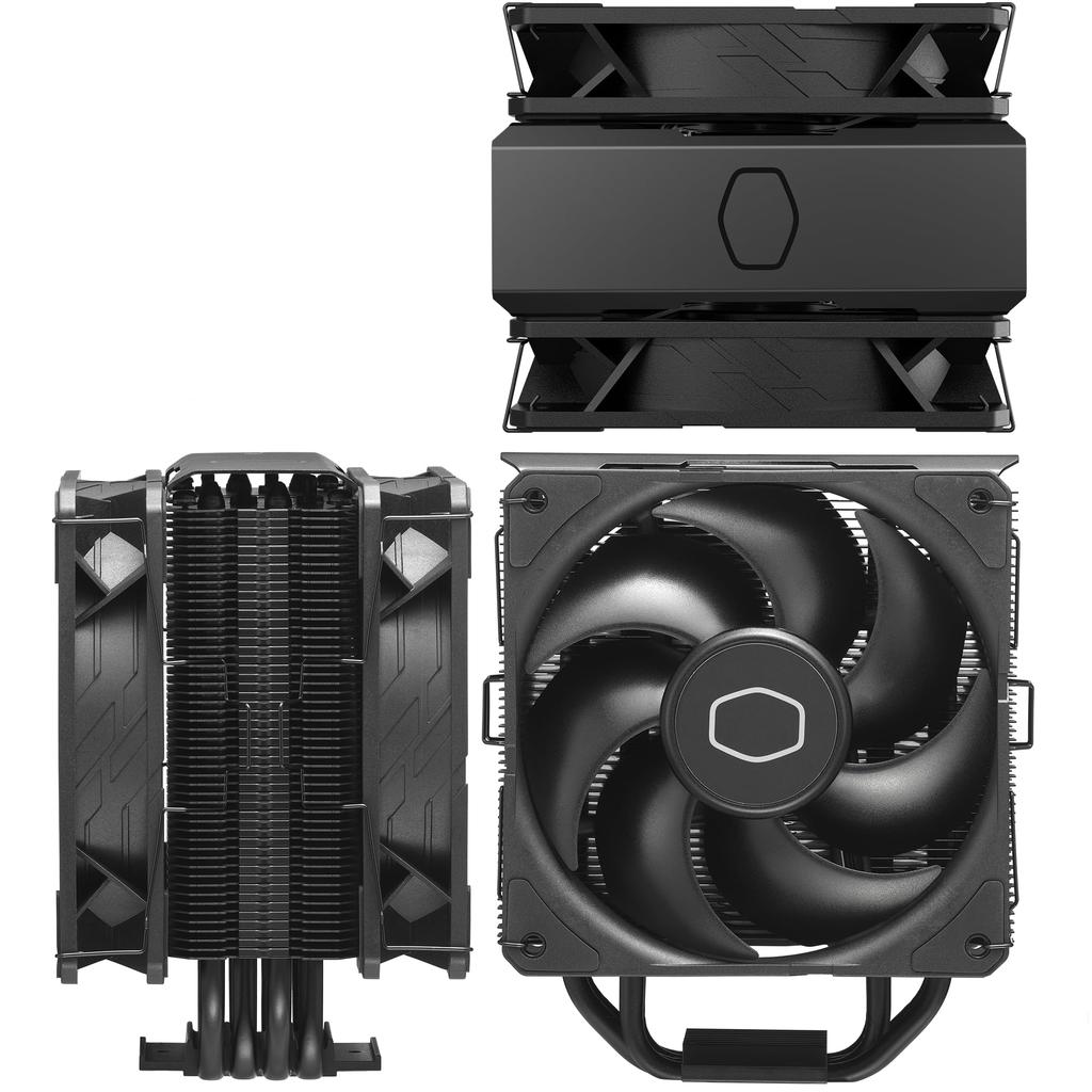 Cooler Master Hyper 212 Black X Duo LGA1700, AM4, and AM5 Socket Compatible Single Tower, Dual Fan Air-Cooled CPU Cooler (RR-S4KK-25DN-R1, FN2039)