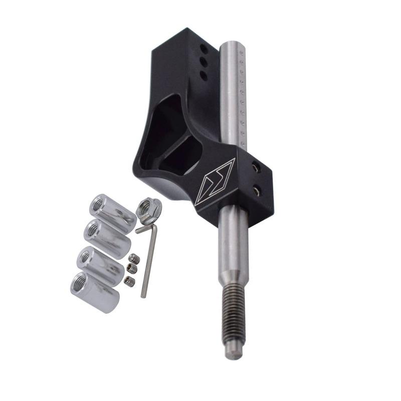 With 4 Adapter Adjustable Height New Adjustable Height Car Shift Knob Extender Aluminum Lever Single Bend Shifter Extension