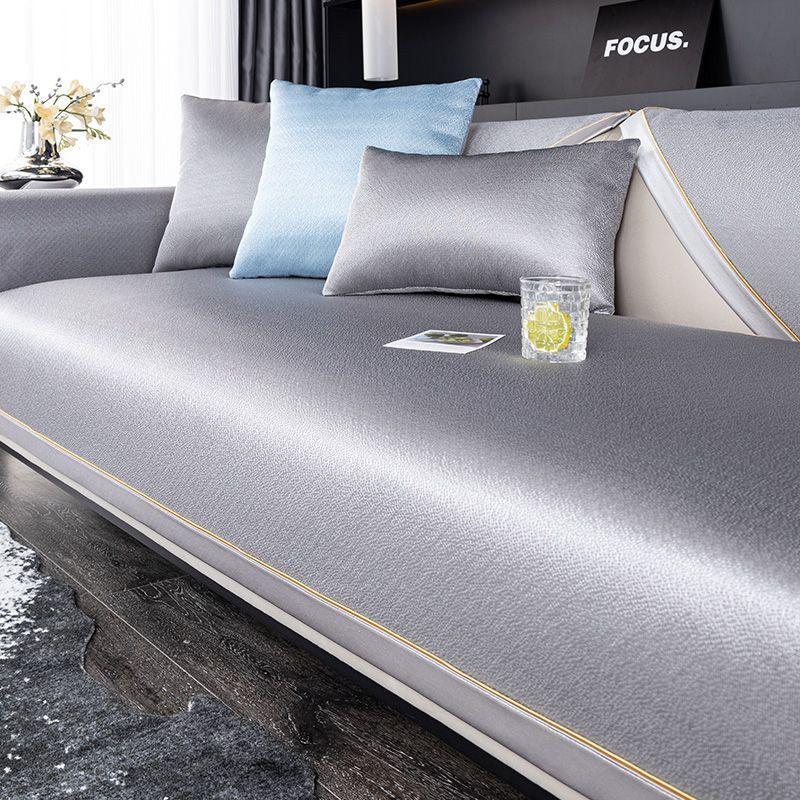 Summer Ice Silk Sofa Cushion, Non-Slip Mat Cushion, Seat Cushion, Universal In All Seasons, Light Luxury Style Sofa Cover, Simple And Modern