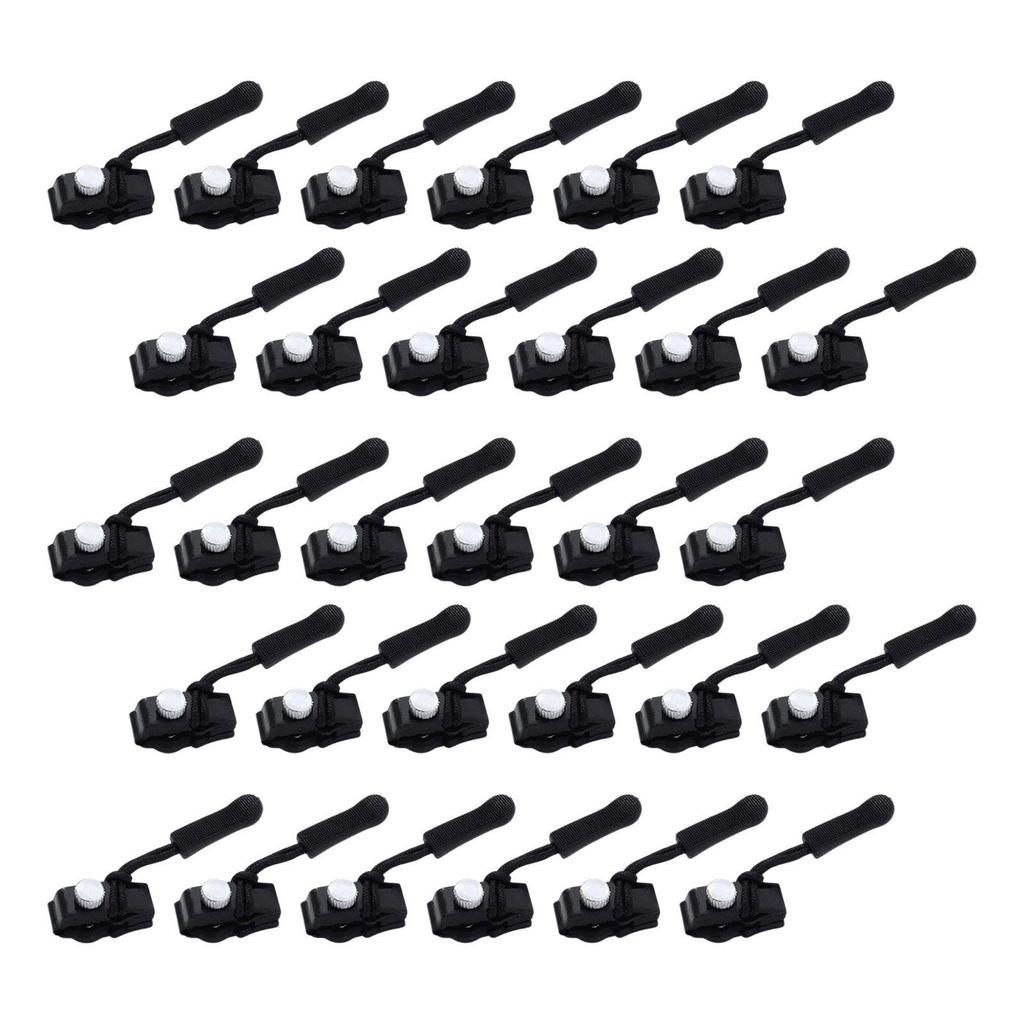 30x Zestaw do naprawy zamków błyskawicznych, Zawieszki do zamków błyskawicznych, Regulowane Uniwersalne Zdejmowane Suwaki do zamków błyskawicznych