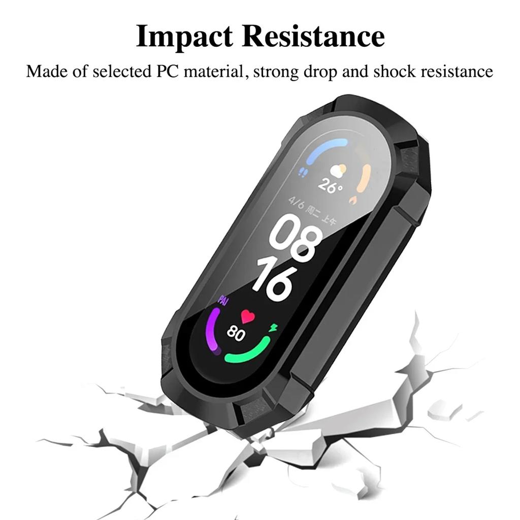 Tempered glass+Case for Xiaomi mi band 9/8/7 PC bumper screen protector smartwatch miband 6/5/4 HD film+Cover on smart band 8