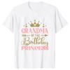 Birthday Princess T-shirt DAD MOM Uncle Aunt Family Gathering Tops Girls Birthday Party Tshirt Short Sleeve Black White Tee