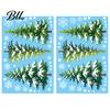 Festive Store Window Decor 2Pcs Christmas Snowflake Clings, Winter Green Pine Tree Static Glass Seasonal Home Ornament Stickers, Snow Dots Xmas Decals