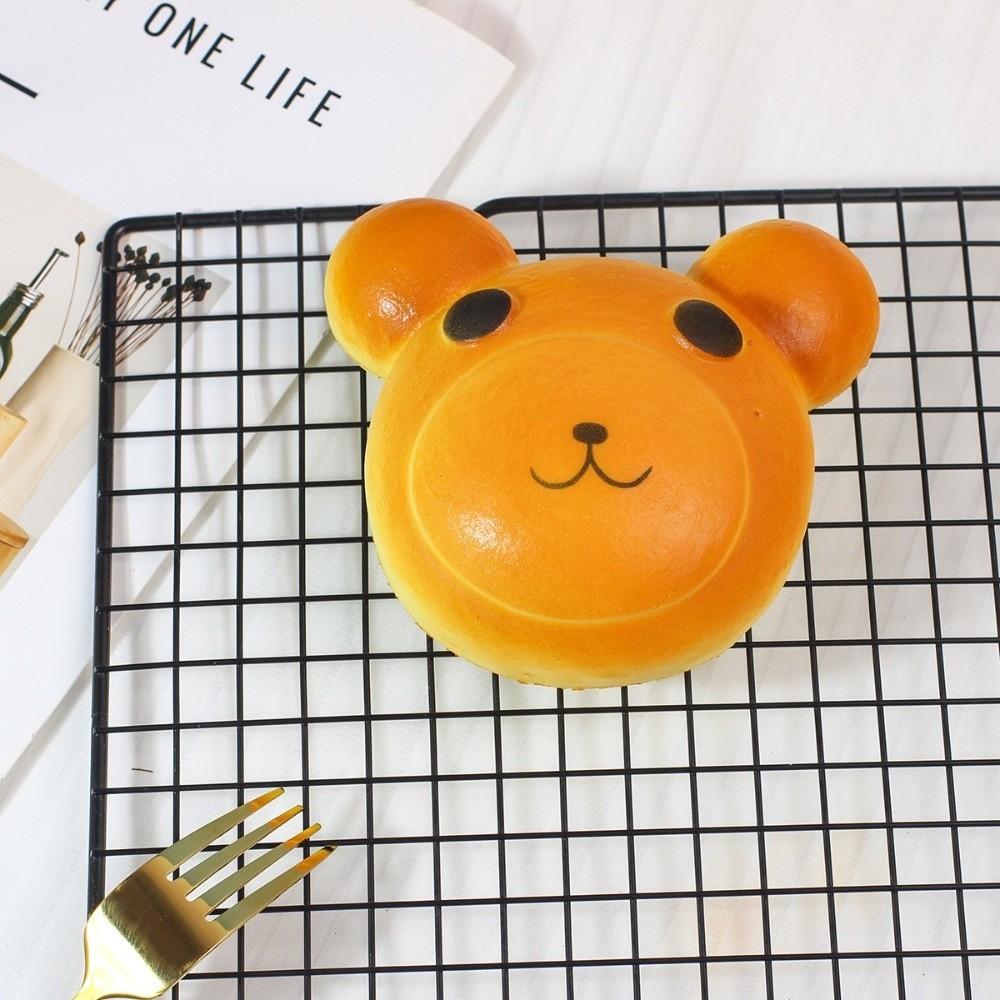 Soft Simulated Cheese Bun Stress Relief Squeeze Toy Funny Bread Squishy Toy for Adults Kids Gift