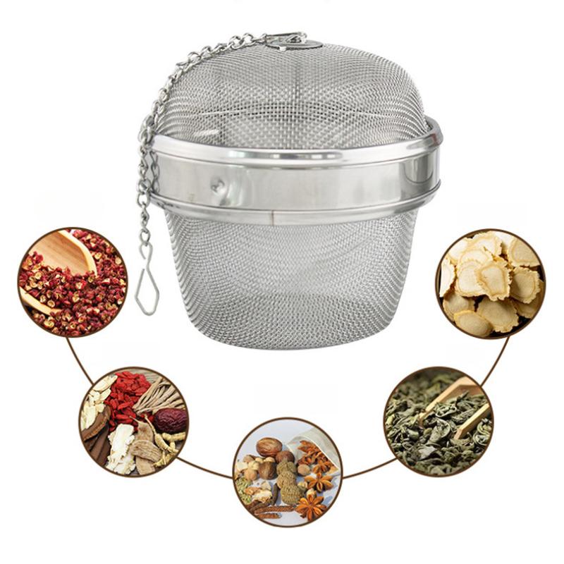 304 Stainless Steel Seasoning Ball Tea Spacer Flavour Treasure Rotating Tea Filter Stew Ingredients Ball Stainless Steel Flavour Treasure