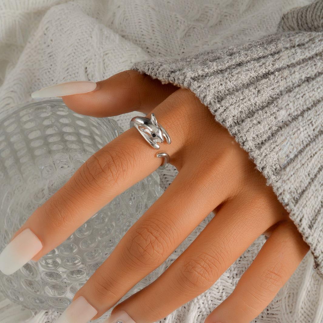 

Cartoon Mouse Adjustable Ring: European & American Fashion for Women