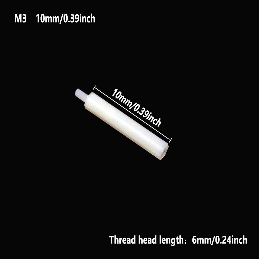 25Pcs White Nylon Single Head Fastener Durables Multi-Purpose Hardware Accessories